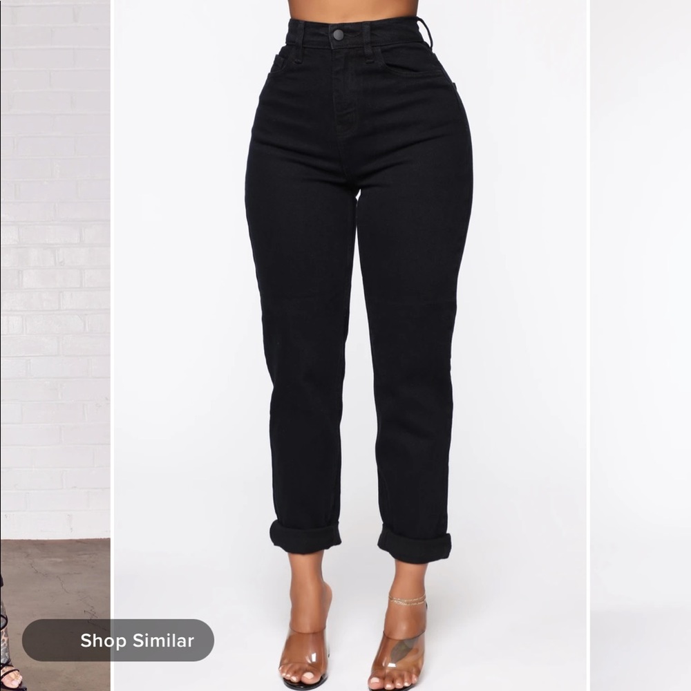 Black Fashion Nova “I Got It From My Mama Jeans”